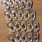 ]10 Pair  Hot New 10 Pairs/Lot Golden PVC Glasses Anti Slip Aluminum Conductor Silver Nose Pads