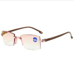 Ultralight Rimless Reading Glasses Anti Blue Light Radiation Computer Presbyopia Readers spectacleso Reader  kulary  1.0 To  4.0